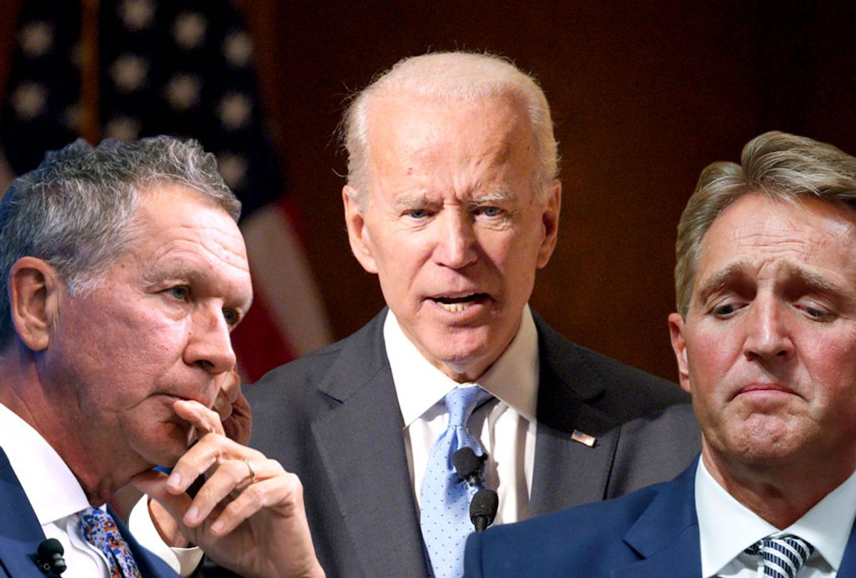 Gov. John Kasich; Former Vice President Joe Biden; Sen. Jeff Flake (R-AZ) (AP/Getty/Salon)