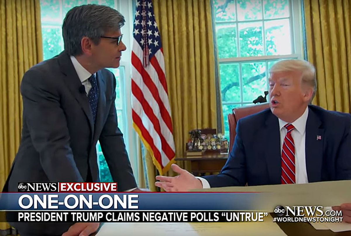 ABC News' Chief Anchor George Stephanopoulos interviews President Donald Trump (ABC)