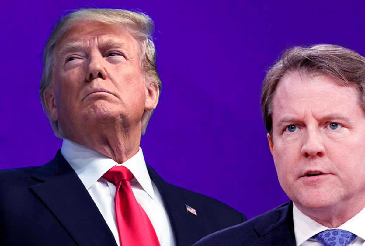 President Donald Trump; White House lawyer Don McGahn (Getty/AP/Salon)