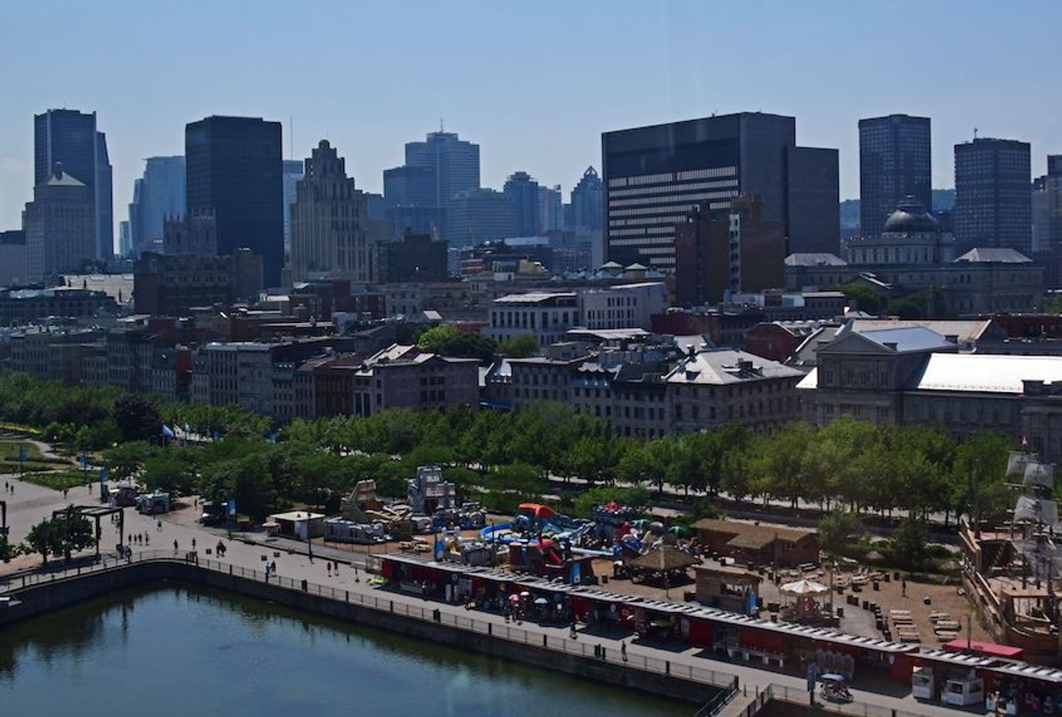 Skyline of Montreal, Canada, as seen from the Grande Roue De Montreal ferris wheel in the Old Port on July 2, 2018. (Photo by EVA HAMBACH / AFP)        (Photo credit should read EVA HAMBACH/AFP/Getty Images) (Eva Hambach/Getty Images)