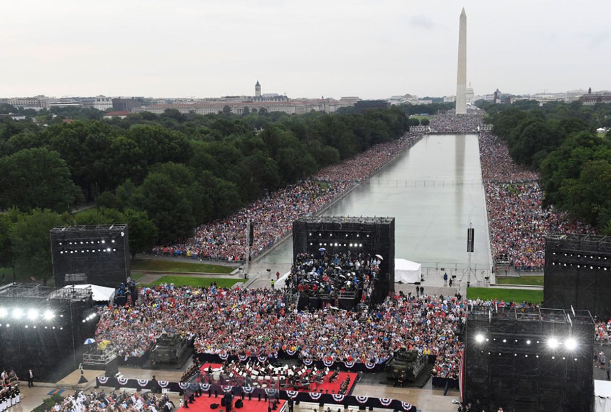 President Donald Trump speaks during the "Salute to America" Fourth of July event at the Lincoln Memorial in Washington, DC, July 4, 2019. (Getty/Susan Walsh)
