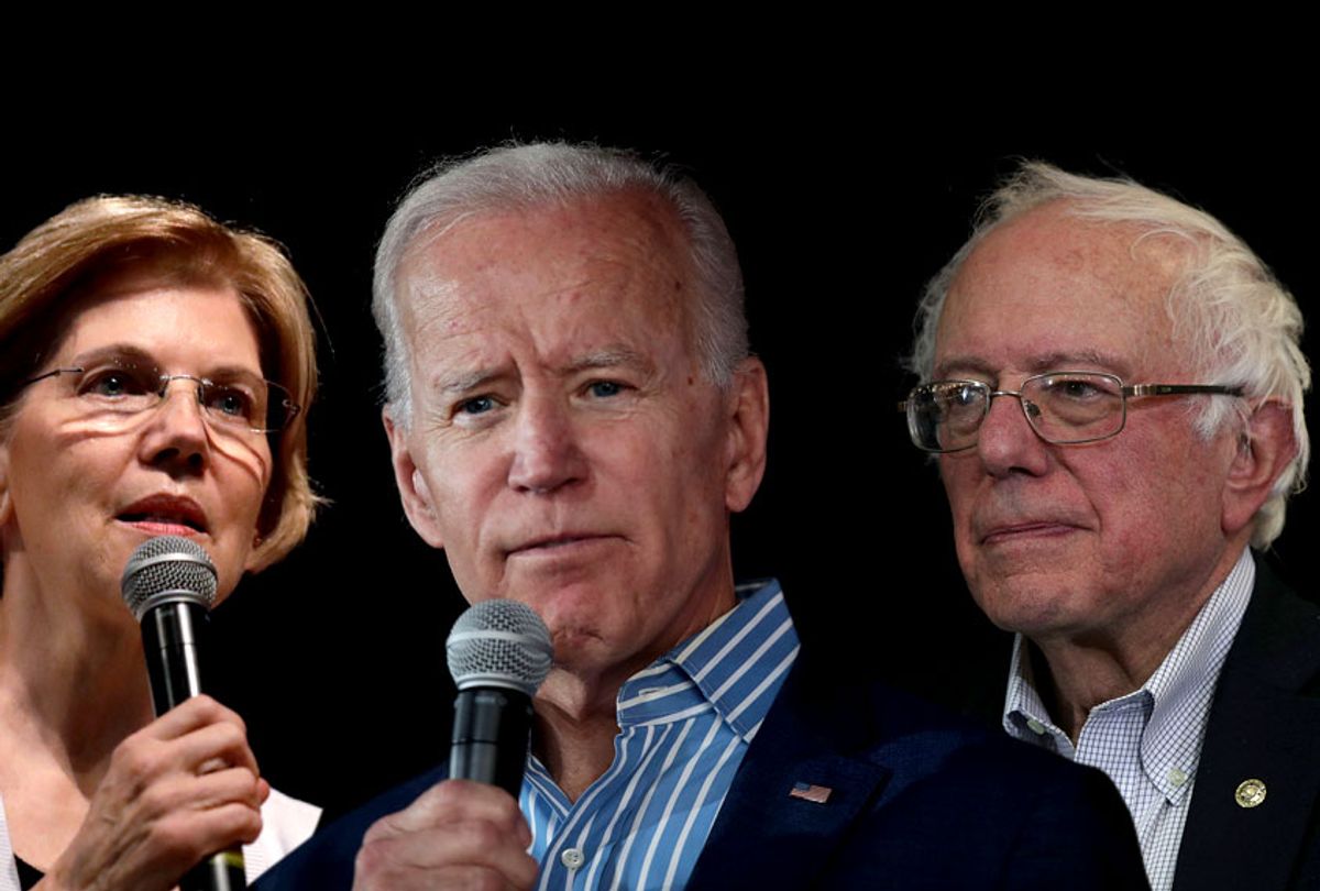 Elizabeth Warren; Joe Biden; Bernie Sanders (AP/Getty)