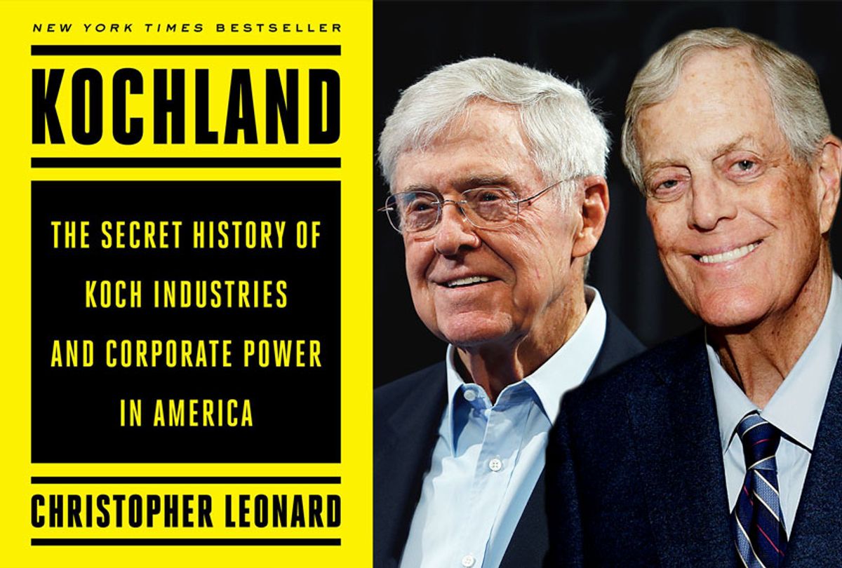 Christopher Leonard's NYT Bestselling book, "Kochland: The Secret History Of Koch Industries And Corporate Power In America" (AP Photo/David Zalubowski/ Lars Niki/Getty Images for United States Olympic Committee/Simon & Schuster)