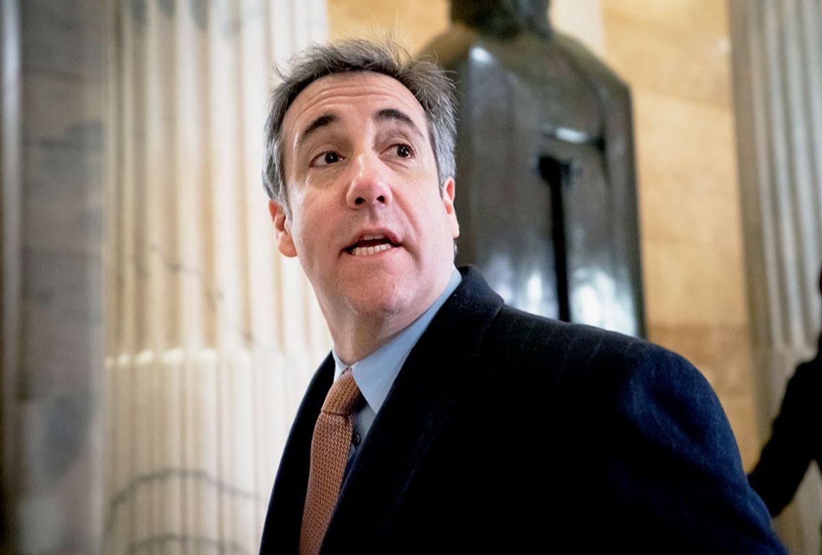 In this March 6, 2019 file photo, Michael Cohen, President Donald Trump's former lawyer, returns to testify on Capitol Hill in Washington. Attorneys for Cohen have asked members of Congress to help keep him out of prison. In a letter sent to lawmakers Thursday, April 4, 2019, the lawyers said Cohen is still sorting through documents that might be of interest to House Democrats investigating his former boss, President Donald Trump. (AP Photo/J. Scott Applewhite)