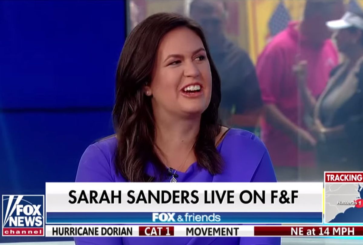Sarah Sanders makes debut as Fox News contributor on "Fox & Friends" (Fox News)