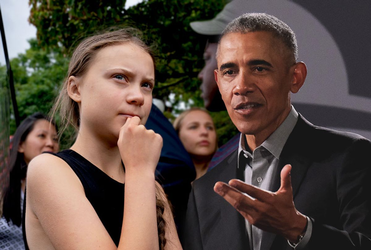 Swedish activist Greta Thunberg and Former U.S. President Barack Obama (Sean Gallup/Getty Images/AP Photo/J. Scott Applewhite)