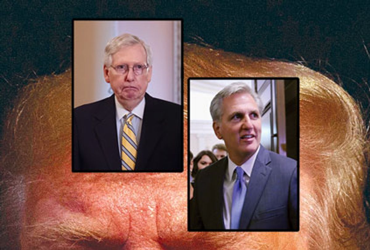 Mitch McConnell, Kevin McCarthy and Donald Trump (AP Photo/Getty Images/Salon)