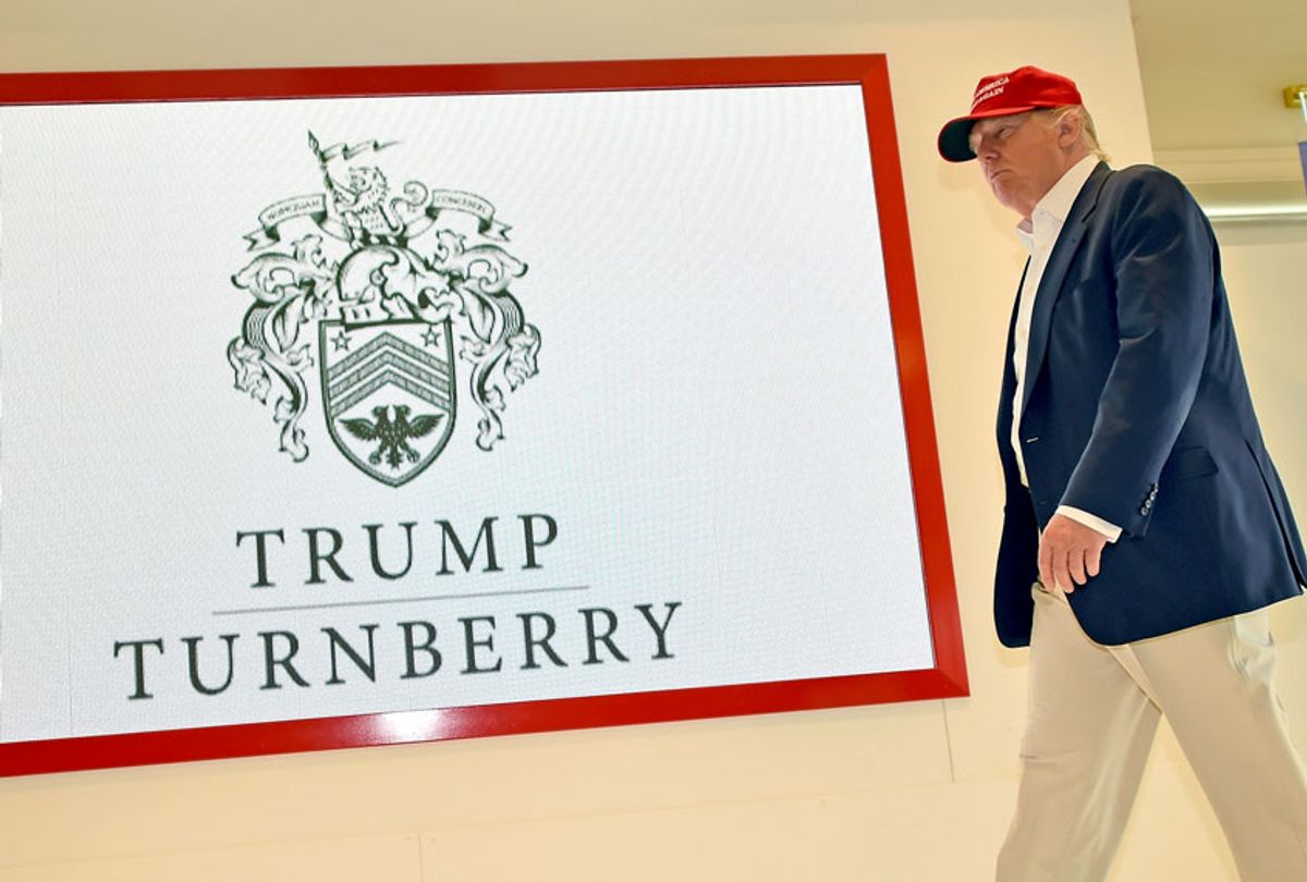 Donald Trump visits his Scottish golf course Turnberry (Jeff J Mitchell/Getty Images)