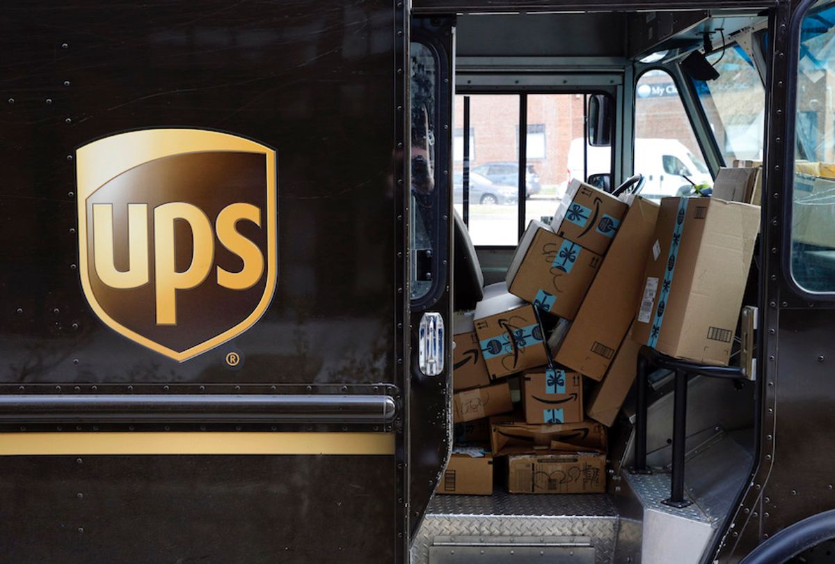 FILE- In this Dec. 19, 2018, file photo packages await delivery inside of a UPS truck in Baltimore. United Parcel Service Inc. reports financial results Thursday, Jan. 31, 2019. (AP Photo/Patrick Semansky, File) (AP Photo/Patrick Semansky, File)