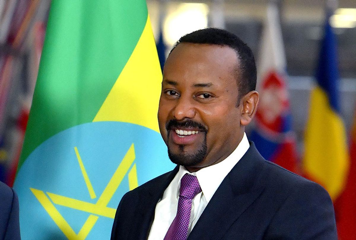 Ethiopia's Prime Minister Abiy Ahmed upon arrival at the European Council in Brussels on January 24, 2019.  (EMMANUEL DUNAND/AFP/Getty Images)