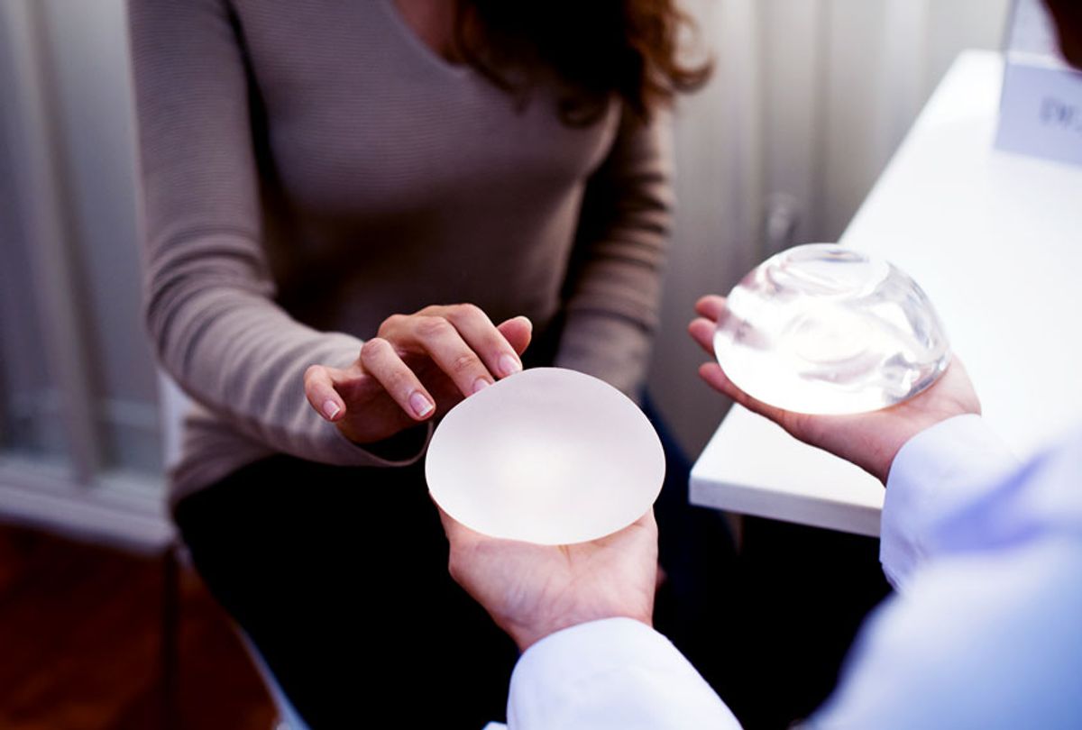 Woman planning to have a breast implant (Getty Images)