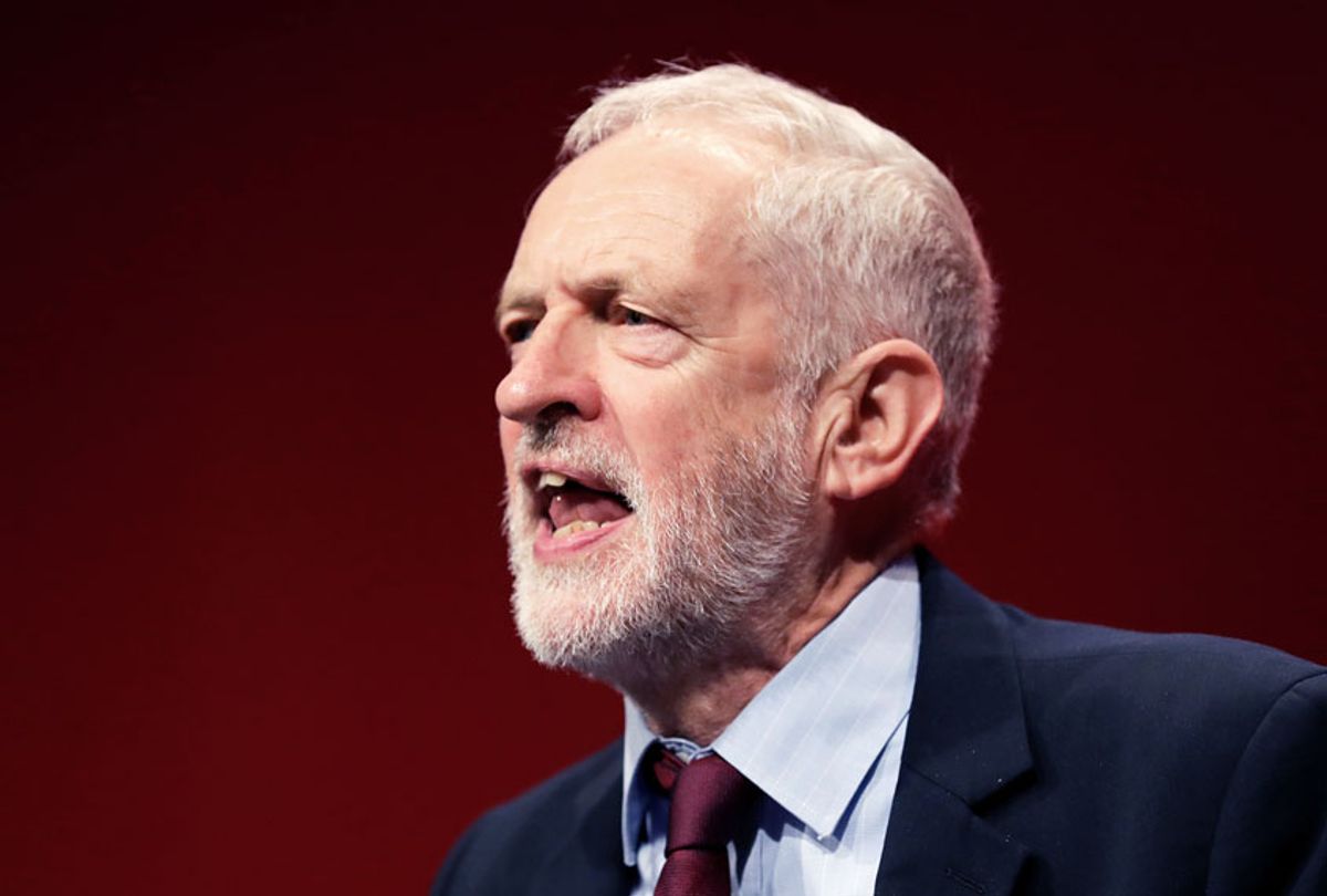 Jeremy Corbyn, leader of Britain's opposition Labour Party. (AP Photo/Kirsty Wigglesworth)