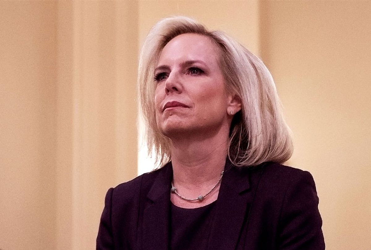 Homeland Security Secretary Kirstjen Nielsen testifies before the House Homeland Security Committee on border security on Capitol Hill in Washington, DC, March 6, 2019.  (JIM WATSON/AFP/Getty Images)