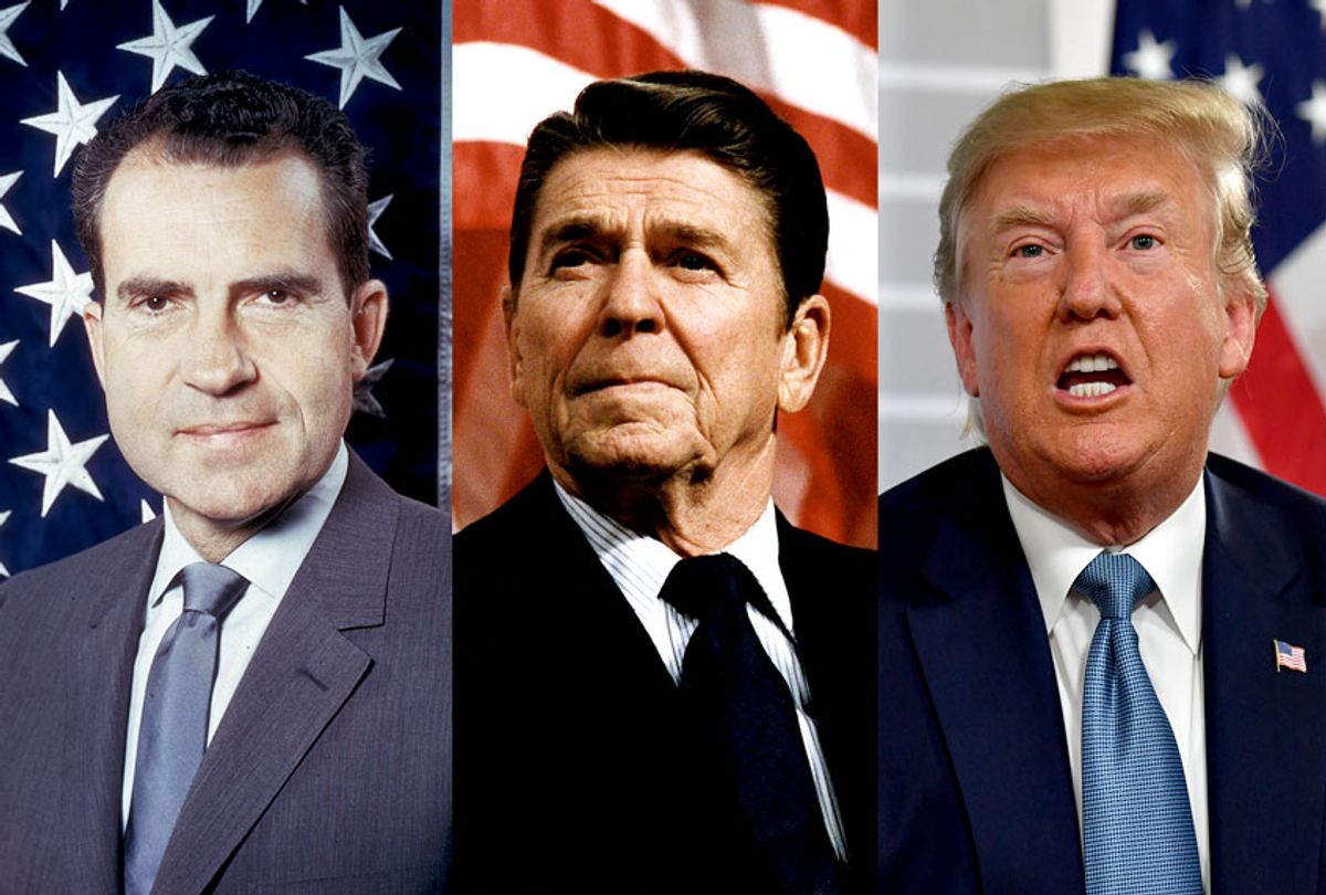 Richard Nixon, Ronald Reagan and Donald Trump (Getty Images/ AP Photo/ Salon)