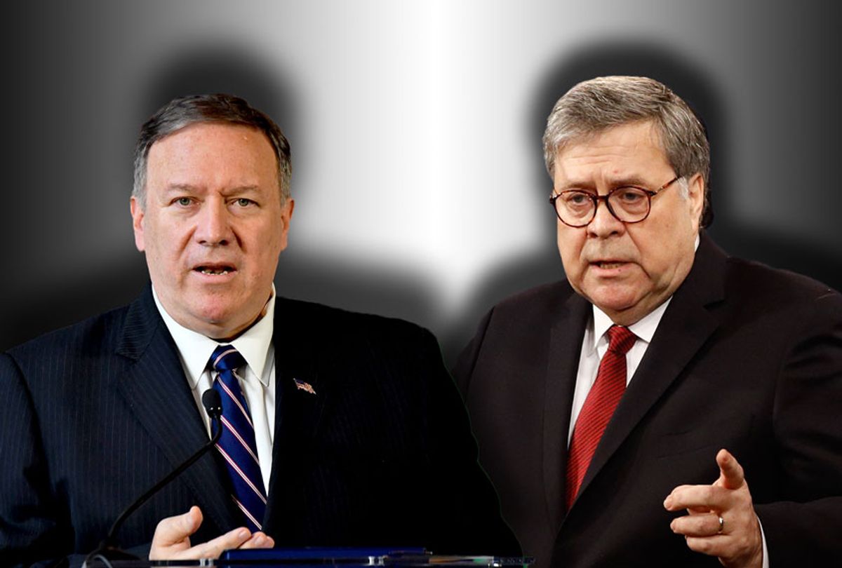 Mike Pompeo and Bill Barr (Getty Images/AP Photo/Salon)