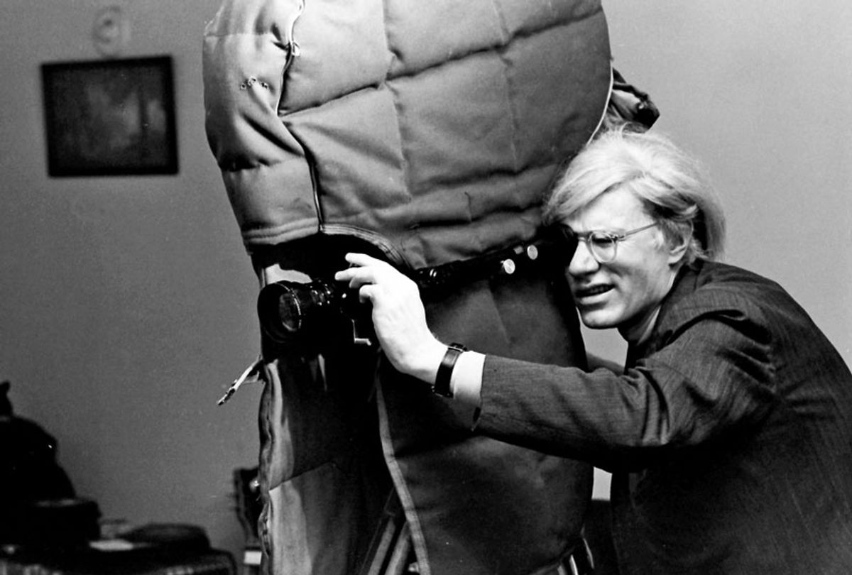 Andy Warhol filming an early scene of director Paul Morrisey's "Women in Revolt," 1970. (Jack Mitchell/Getty Images)