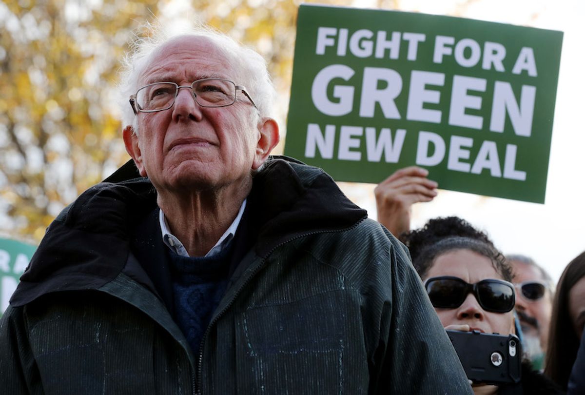 Democratic presidential candidate Sen. Bernie Sanders (I-VT) attends a news conference to introduce legislation to transform public housing as part of the Green New Deal outside the U.S. Capitol November 14, 2019 in Washington, DC.  (Chip Somodevilla/Getty Images)