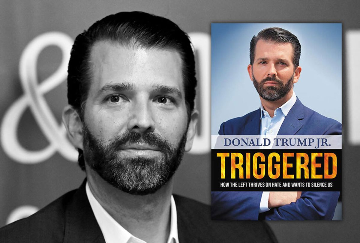 Donald Trump Jr. and his book "Triggered" (ANGELA WEISS/AFP via Getty Images/Center Street/Salon)