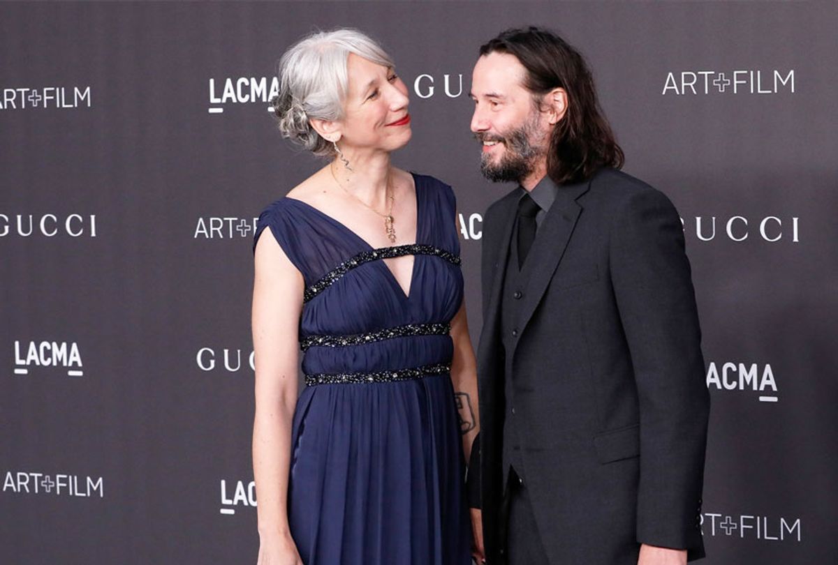 Alexandra Grant and Keanu Reeves attend the 2019 LACMA Art + Film Gala at LACMA on November 02, 2019 in Los Angeles, California.  (Taylor Hill/Getty Images)