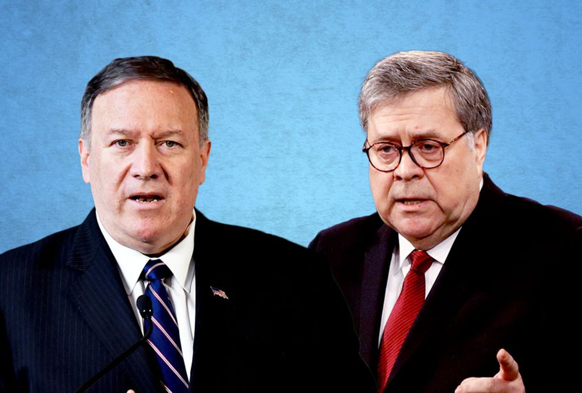 Mike Pompeo and Bill Barr (Getty Images/AP Photo/Salon)
