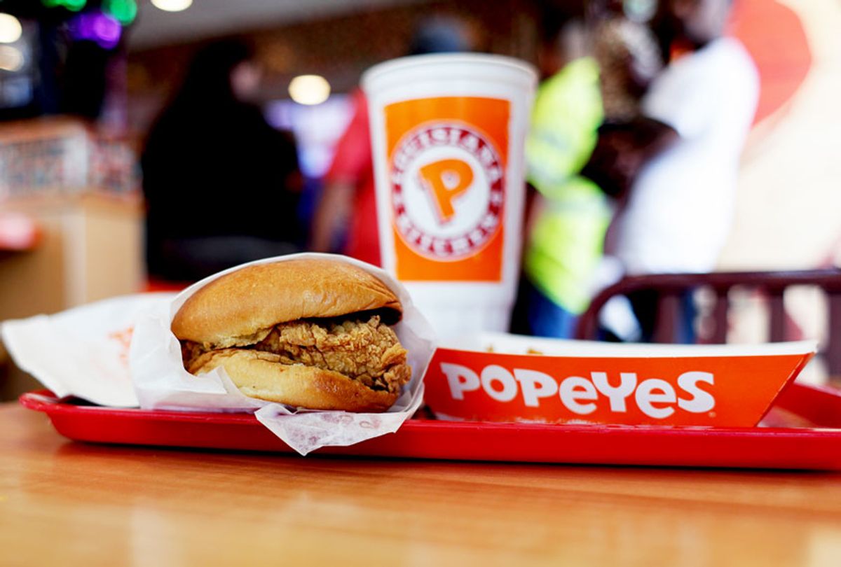 The Popeyes Chicken Sandwich (AP Photo/Eric Gay)