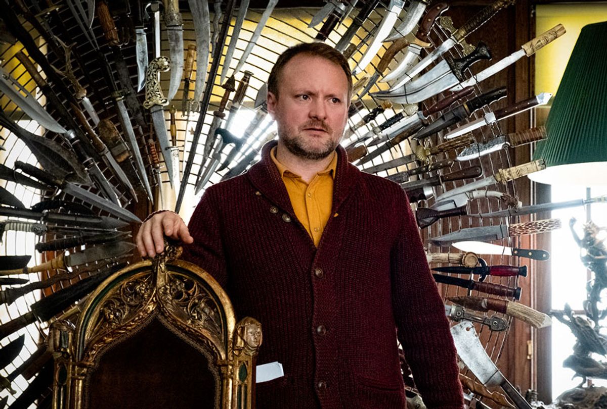 Director Rian Johnson on the set of KNIVES OUT (Lionsgate/Claire Folger)