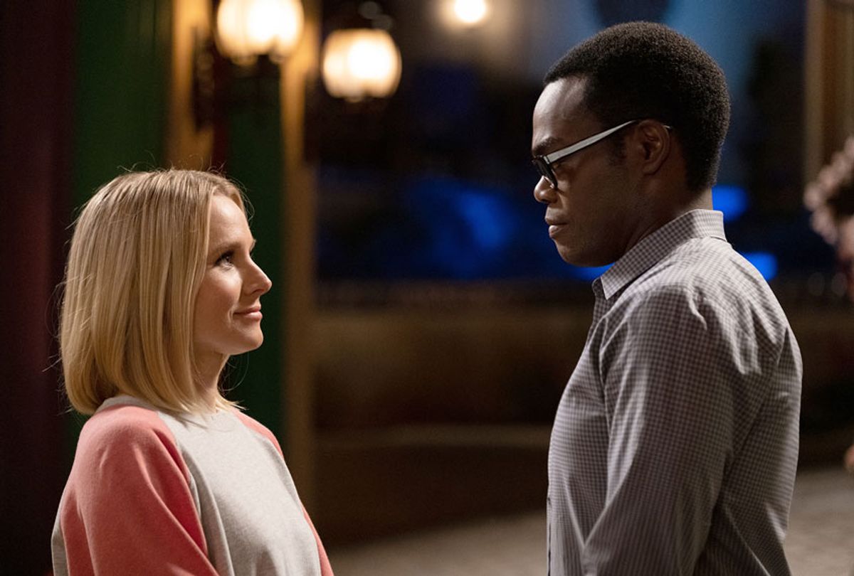 Kristen Bell as Eleanor, William Jackson Harper as Chidi in "The Good Place" (Colleen Hayes/NBC)