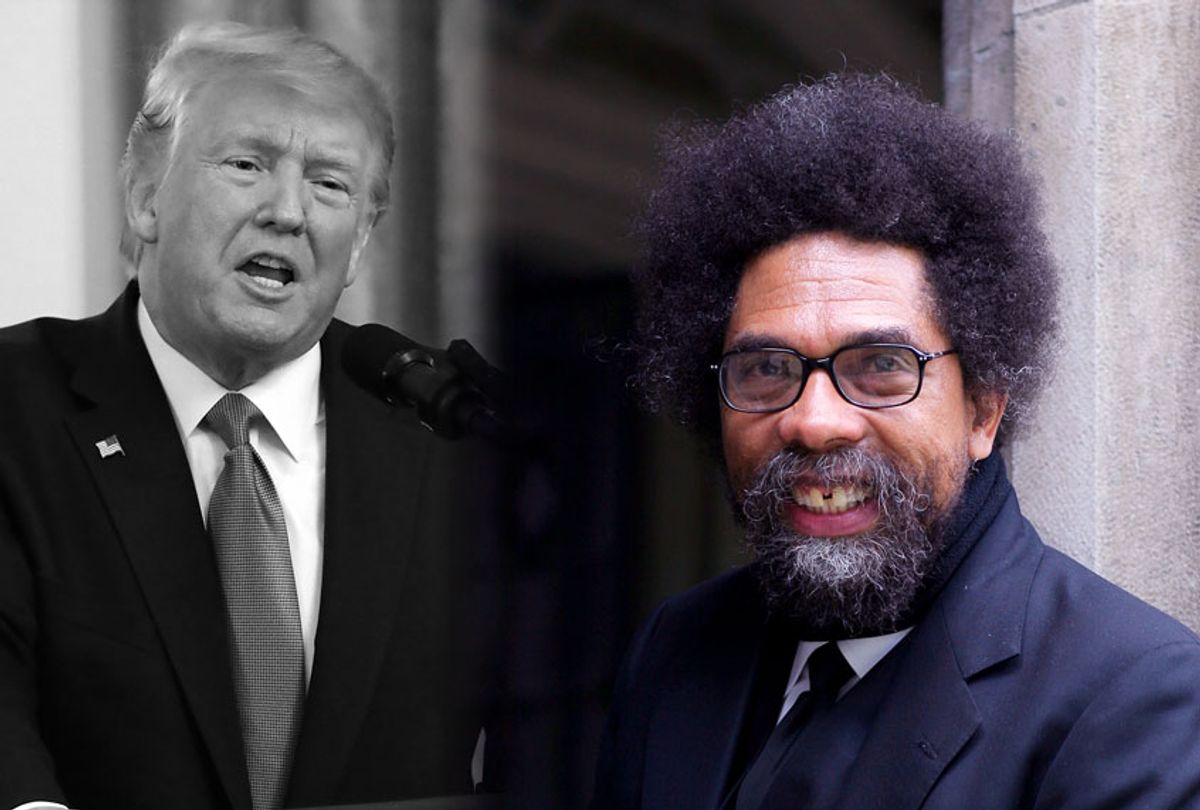 Cornel West and Donald Trump (Chauncey DeVega/Getty Images/Chip Somodevilla)