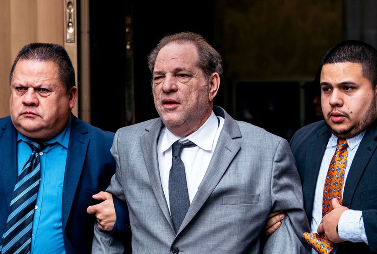 Harvey Weinstein leaves New York City Criminal Court after a bail hearing on December 6, 2019 in New York City. The Oscar-winning producer appeared in court for a proceeding to evaluate his bail in part of reforms set to take effect Jan. 1 throughout New York State.  (Scott Heins/Getty Images)