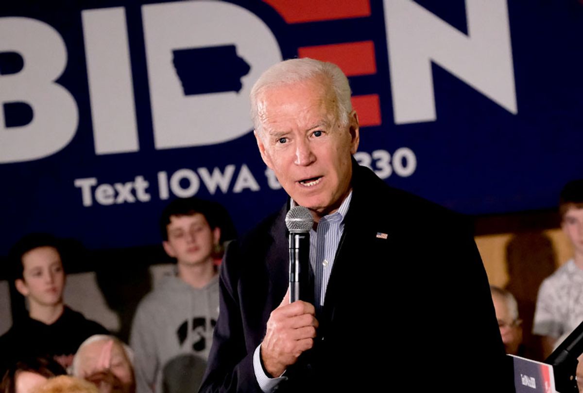 Presidential candidate, former Vice President Joe Biden addresses supporters during his election campaign. The US presidential election is set to take place in November 2020. (Preston Ehrler/SOPA Images/LightRocket via Getty Images)