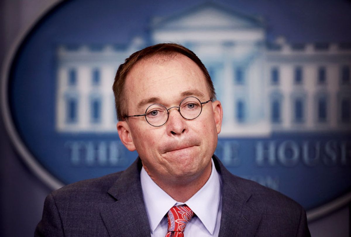 Former acting White House Chief of Staff Mick Mulvaney answers questions during a briefing at the White House October 17, 2019 in Washington, DC.  (Win McNamee/Getty Images)