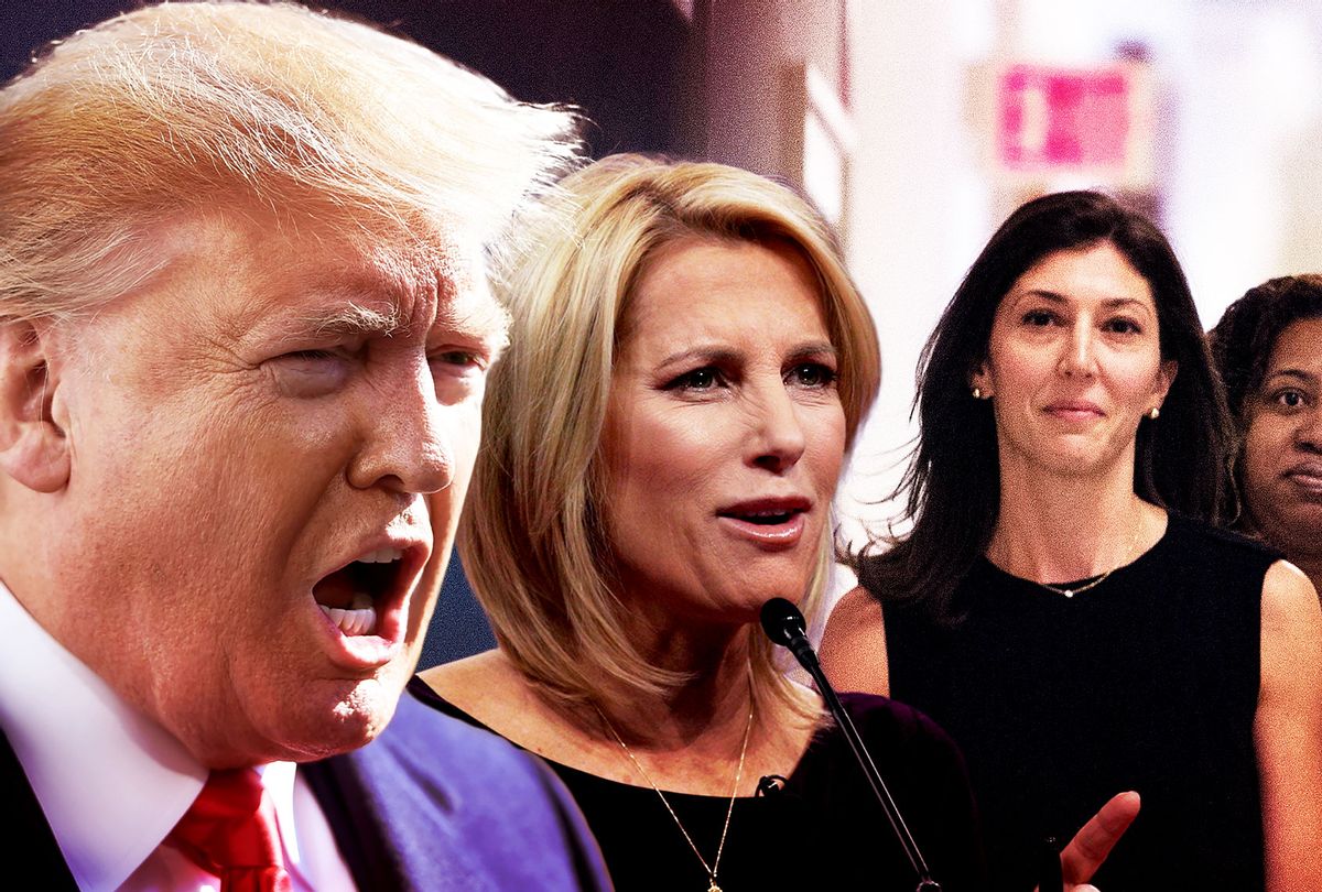 Donald Trump, Laura Ingraham, and Lisa Page (Getty Images/Salon)