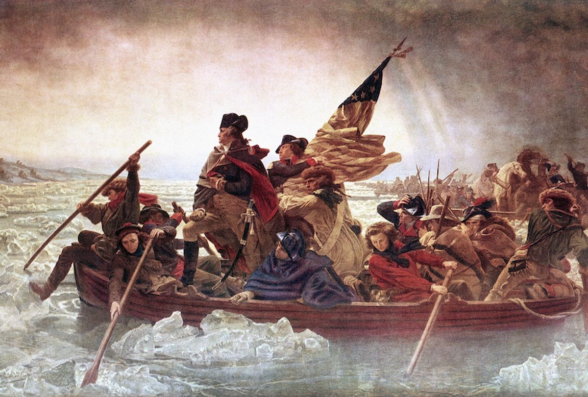 "Washington Crossing the Delaware," (1851) oil on canvas painted by Emanuel Leutze (1816-1868).  (Bettmann Archive)