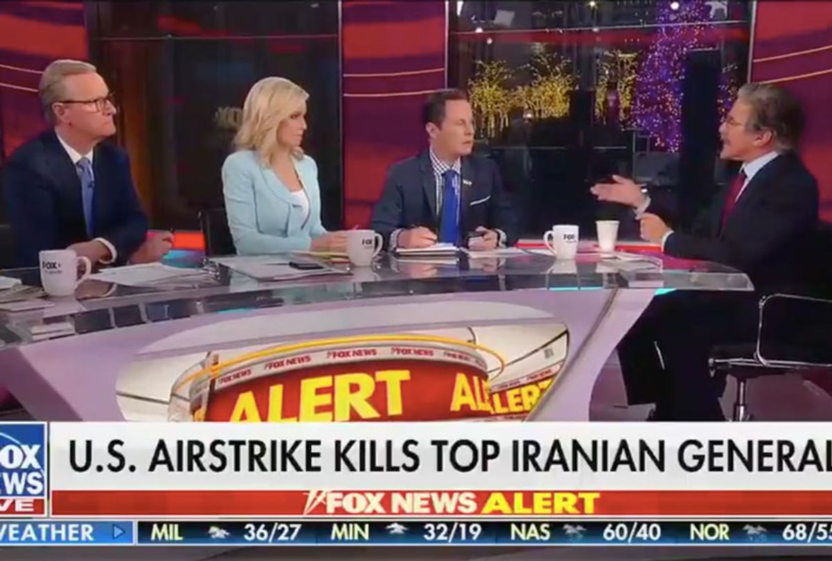 Fox & Friends hosts debating the repercussions of the Iraq airstrike (Fox News)