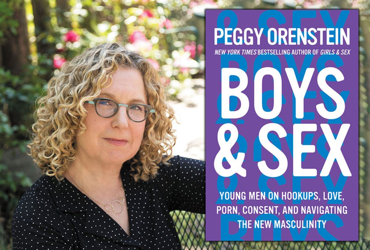 Author Peggy Orenstein and her book, "Boys & Sex" ((Tia & Claire Studio/Harper Collins))