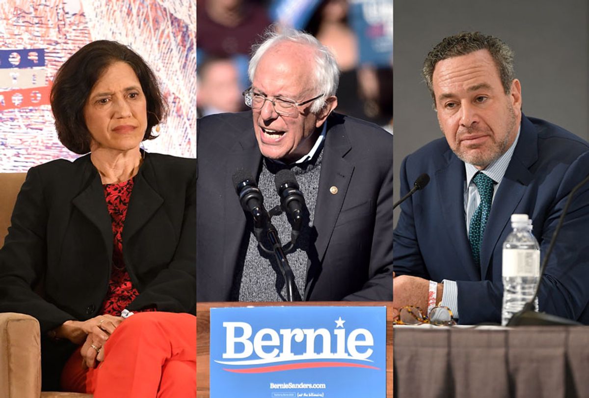 Jennifer Rubin, David Frum and Bernie Sanders (Getty Images/Salon)