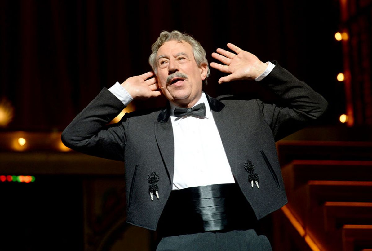 Terry Jones performs on the opening night of "Monty Python Live (Mostly)" on July 1, 2014 in London, England. (Dave J Hogan/Getty Images)