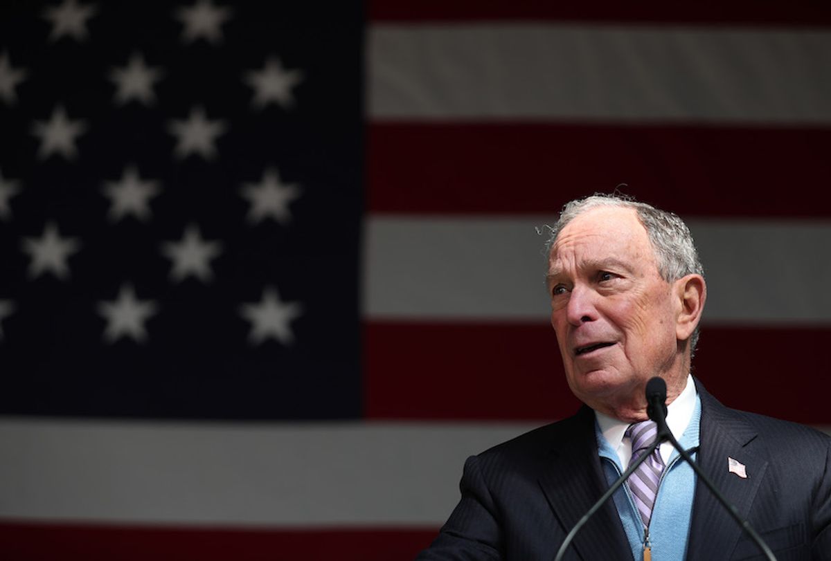Democratic presidential candidate Mike Bloomberg speaks to supporters during a rally held at The Rustic on February 27, 2020 in Houston, Texas. (Joe Raedle/Getty Images)