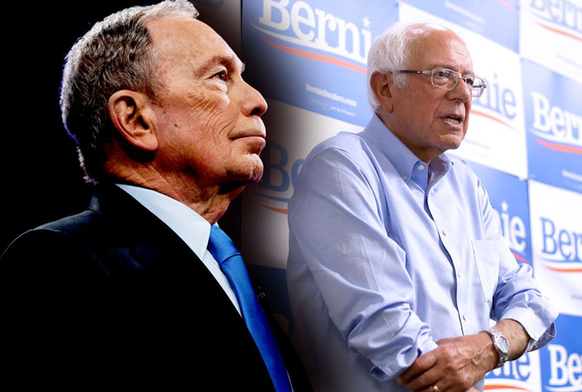 Michael Bloomberg and Bernie Sanders (AP Photo/Getty Images/Salon)