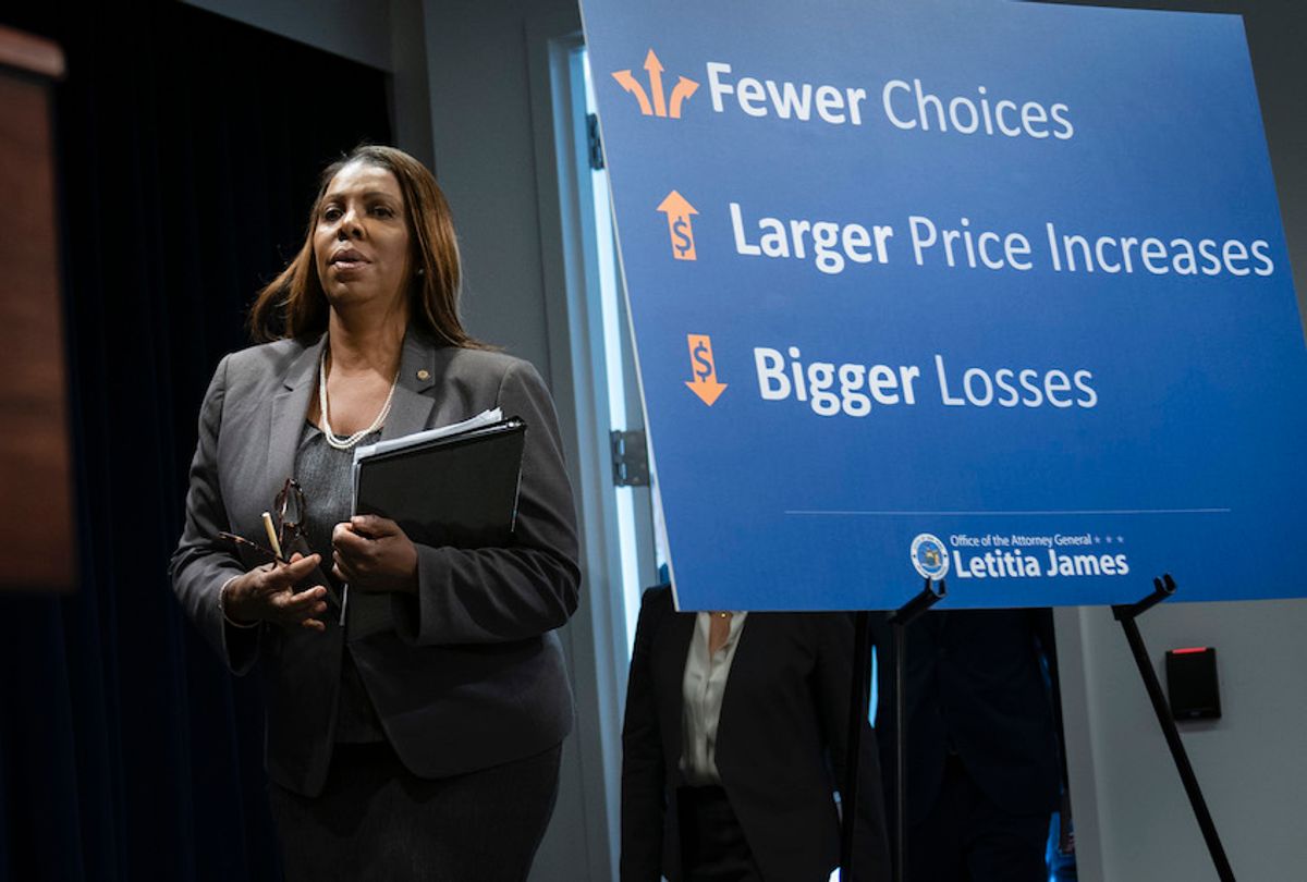 New York Attorney General Letitia James said that the T-Mobile-Sprint merger would deprive customers of the benefits of competition and potentially drive up prices for cellphone service. (Drew Angerer/Getty Images)