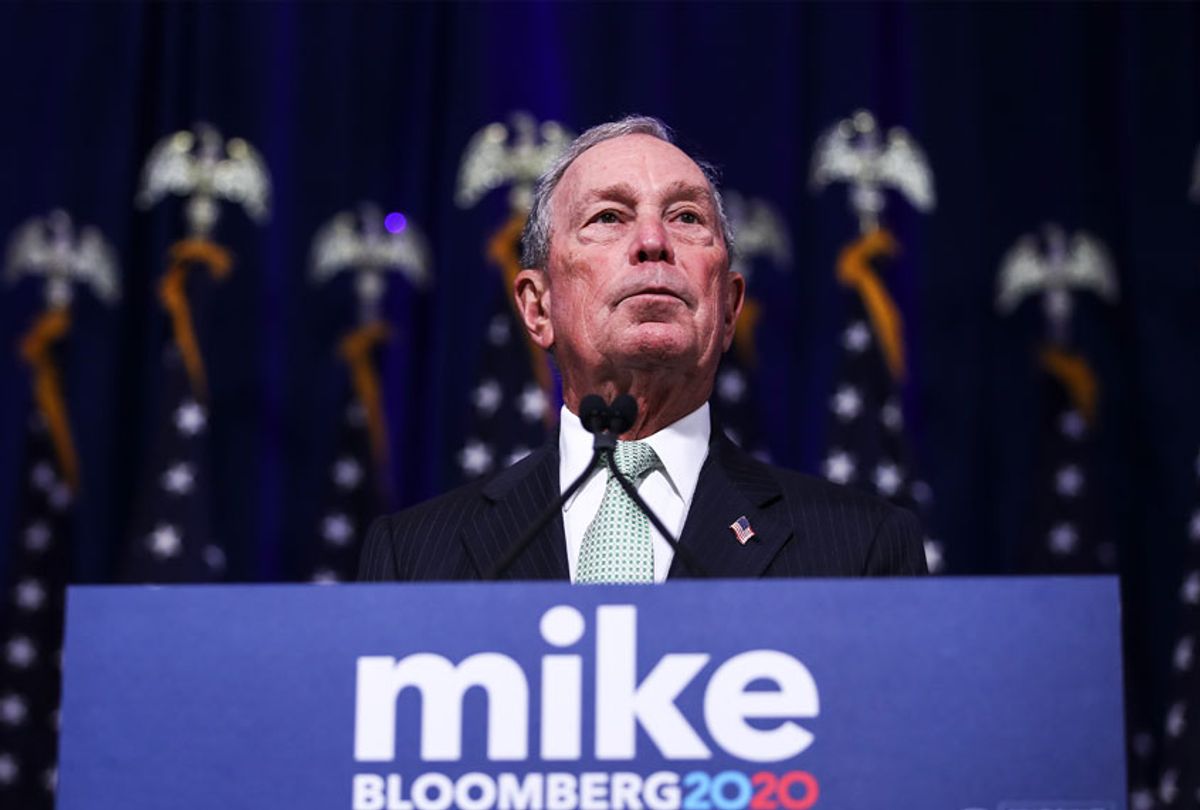 Democratic presidential candidate, former New York Mayor Michael Bloomberg speaks during a press conference to discuss his presidential run. (Drew Angerer/Getty Images)