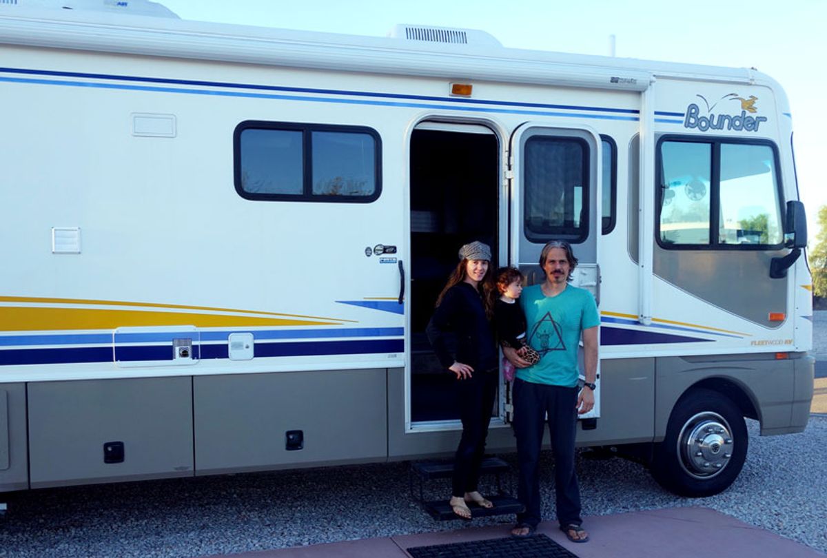 Family shot with their RV (Provided by author)