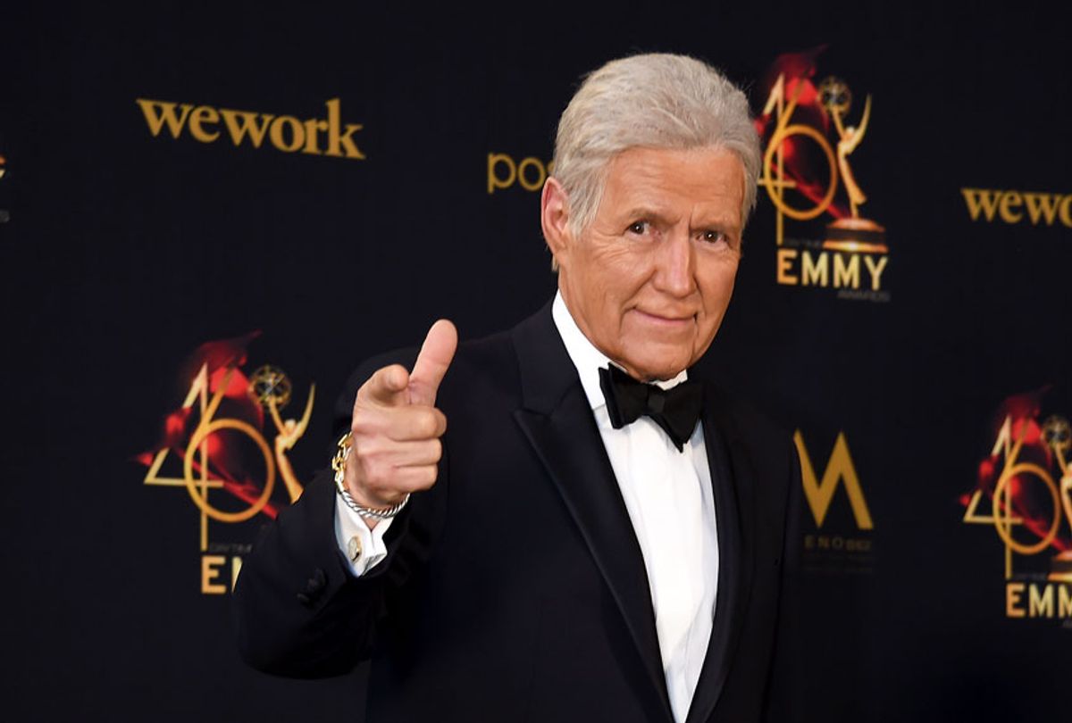 Alex Trebek poses in the press room during the 46th annual Daytime Emmy Awards at Pasadena Civic Center on May 05, 2019 in Pasadena, California. (Gregg DeGuire/Getty Images)