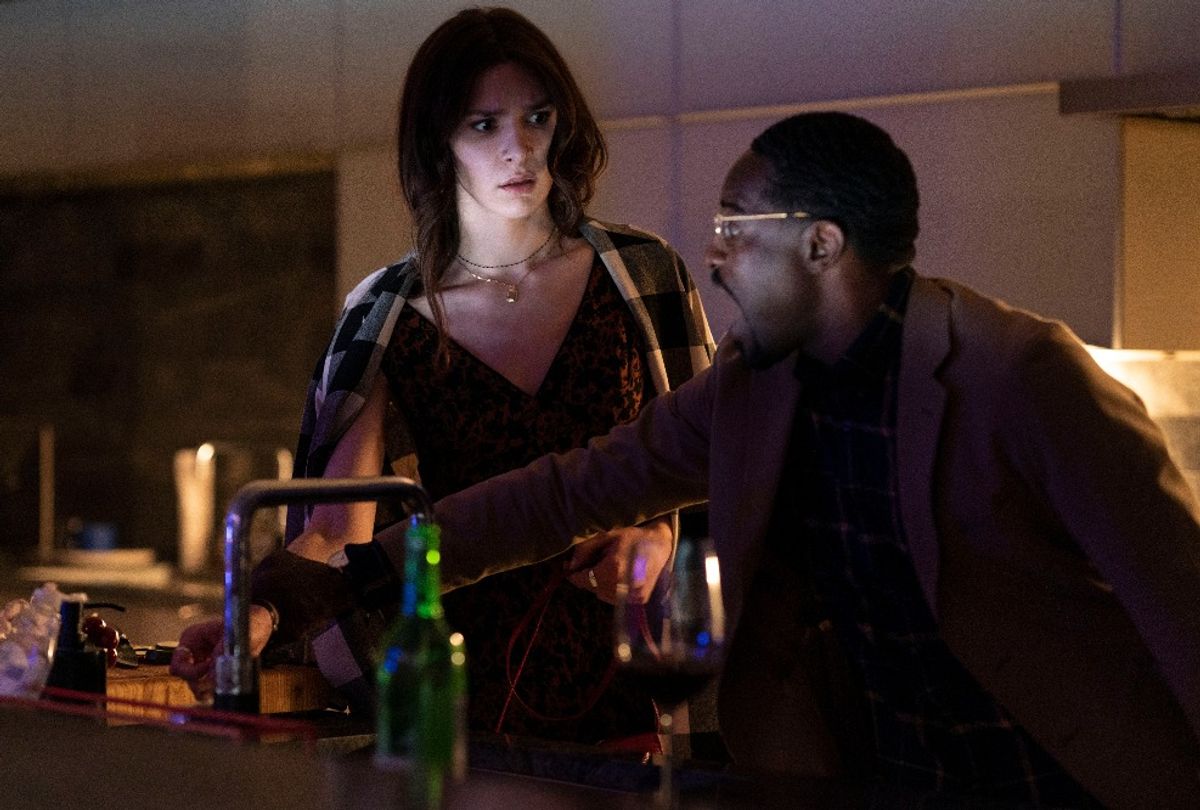 Eve Lindley and Andre Benjamin in "Dispatches From Elsewhere" (AMC)
