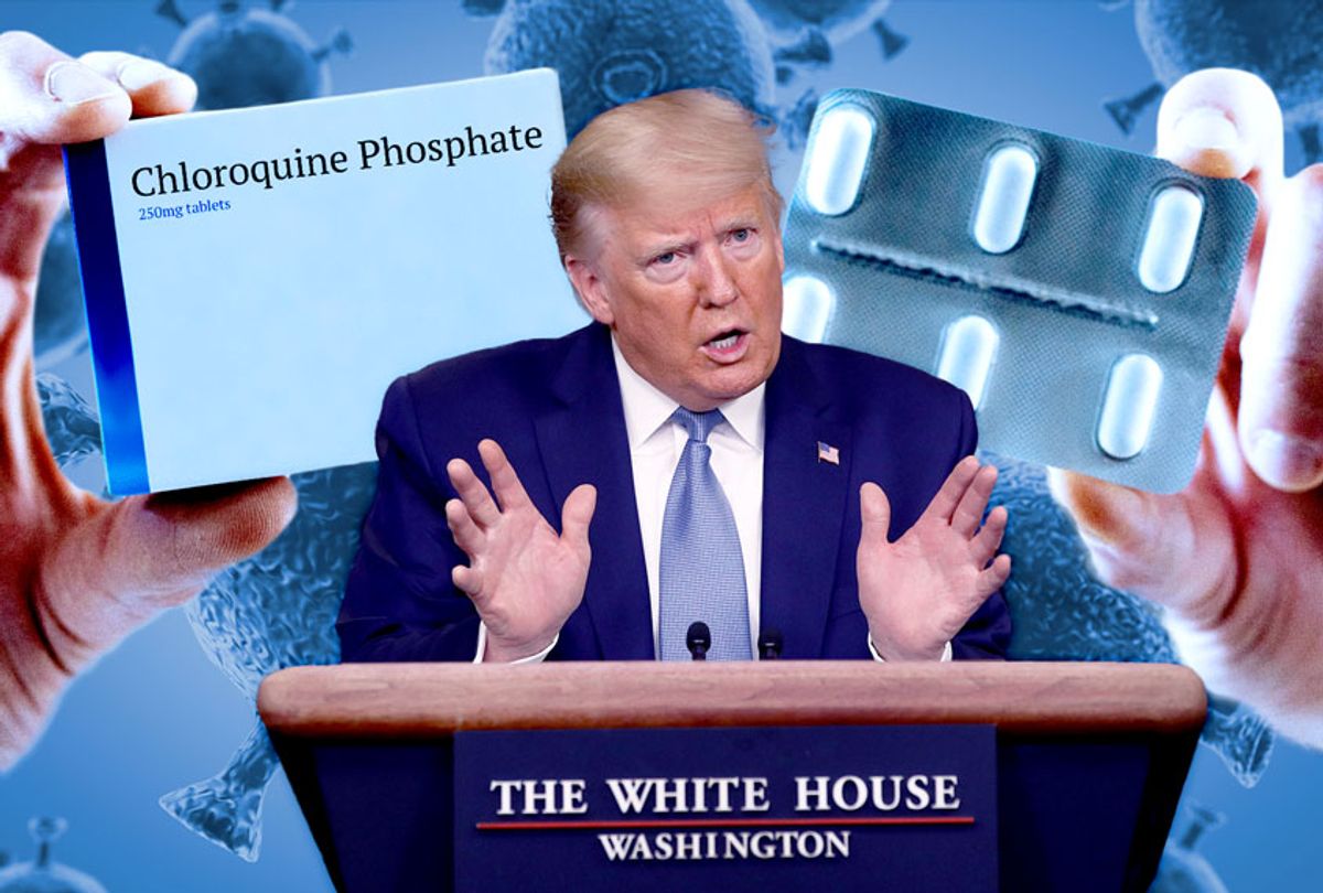 Donald Trump | Chloroquine Phosphate (AP Photo/Getty Images/Salon)