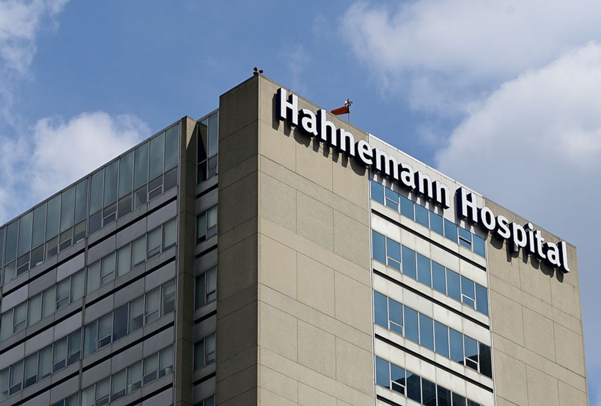Exterior view of Hahnemann University Hospital, in Philadelphia, PA (Bastiaan Slabbers/NurPhoto via Getty Images)