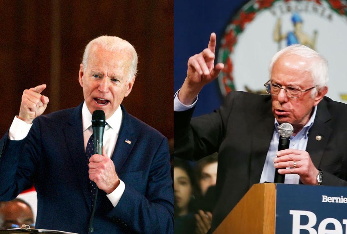 Joe Biden and Bernie Sanders (AP Photo/Salon)