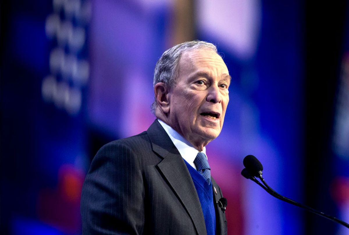 Democratic presidential candidate and former New York City Mayor Mike Bloomberg speaks at the American Israel Public Affairs Committee (AIPAC) 2020 Conference, Monday, March 2, 2020, in Washington. (AP Photo/Alex Brandon)
