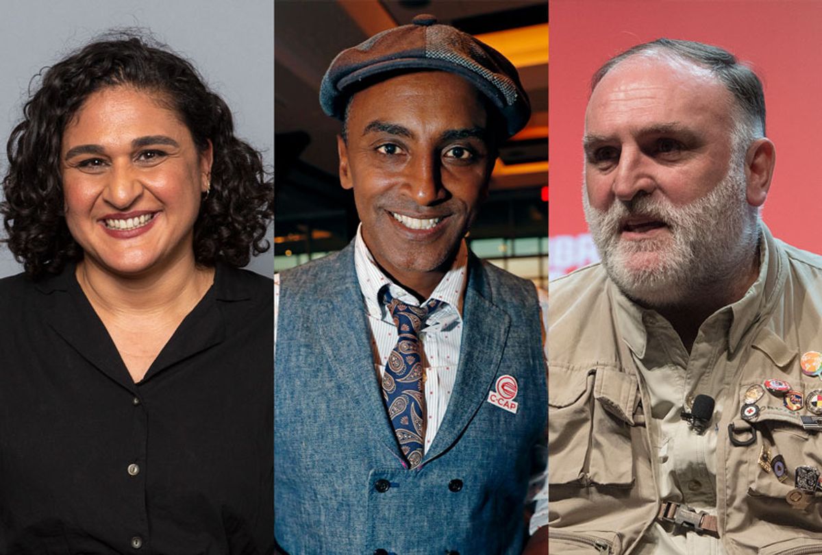 Chef and writer Samin Nosrat, Chef Marcus Samuelsson, and Chef and restaurant owner Jose Andres (AP Photo/Cliff Owen/Kathy Willens/Willy Sanjuan/Invision/AP/Salon)
