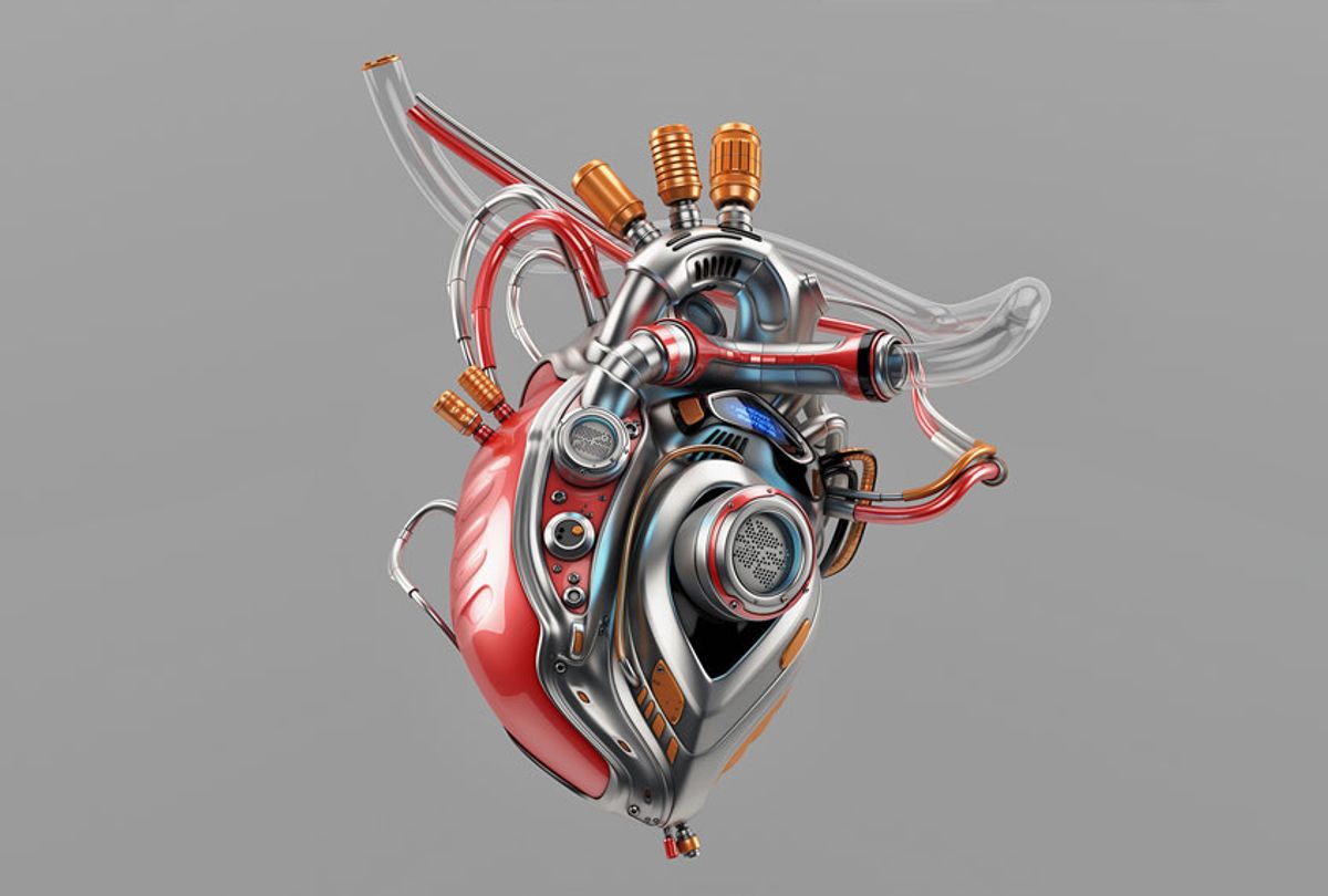 Unique robotic internal organ - steel heart with info screen (Getty Images/Salon)